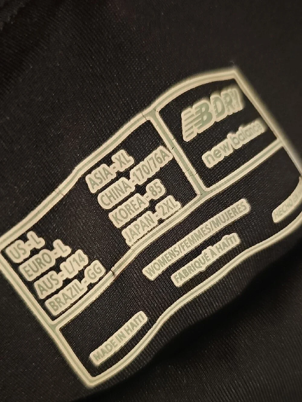 New Balance Black and White Performance Capris